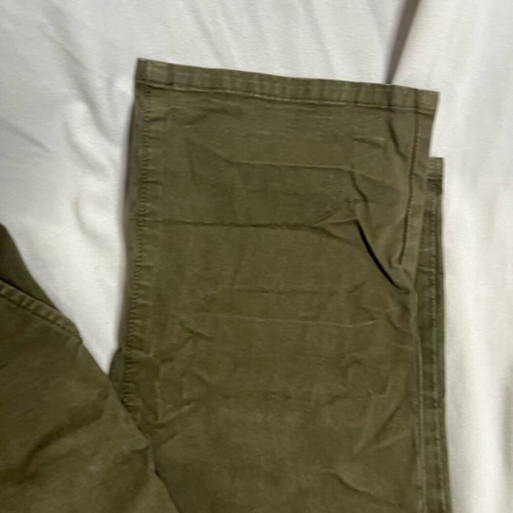Oakley Custom Fit Grey Greenish Chino Trousers Mens Size W36 L32  Stretch Zip - Picture 2 of 5